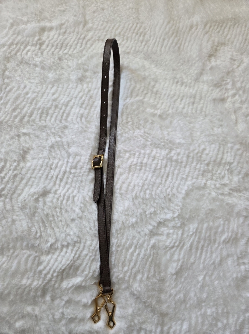 Gucci Slim Dark Brown Leather Strap with Gold Hardware